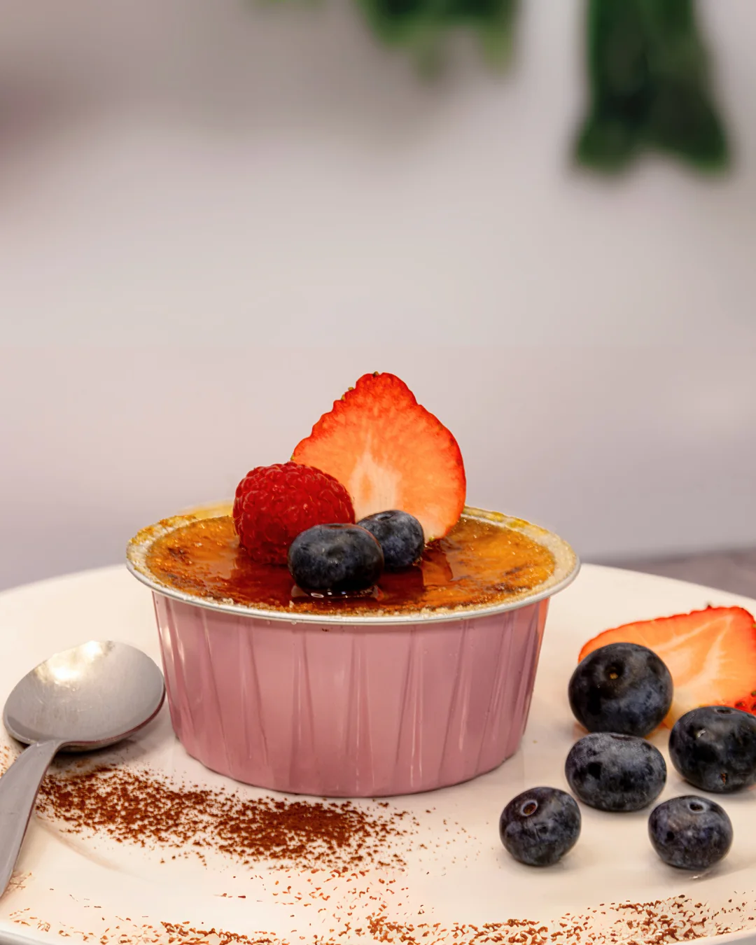 Styled dessert photographed for branded content
