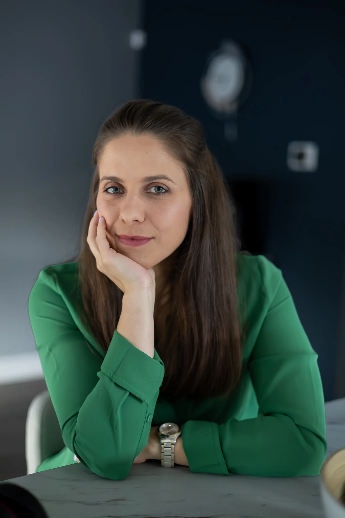 Relaxed creative portrait of a businesswoman